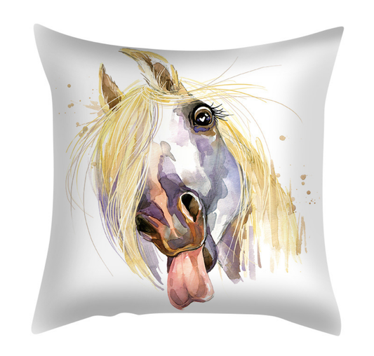 Whimsical Horse Print Pillowcase