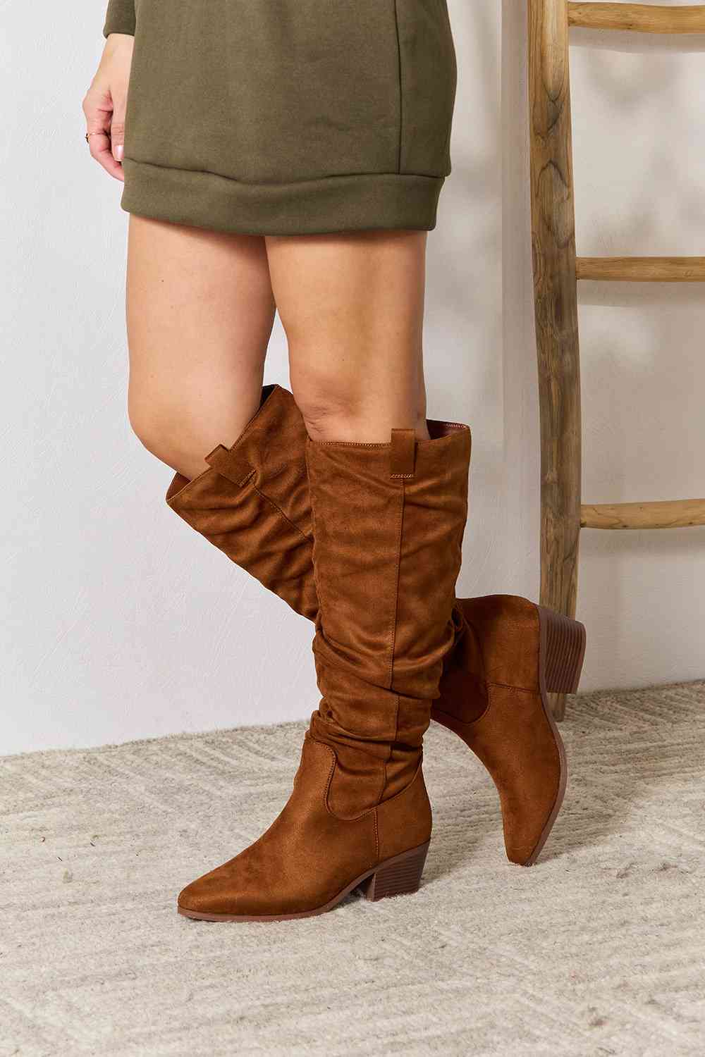 East Lion Corp Block Heel Knee High Boots (6 or 6.5)