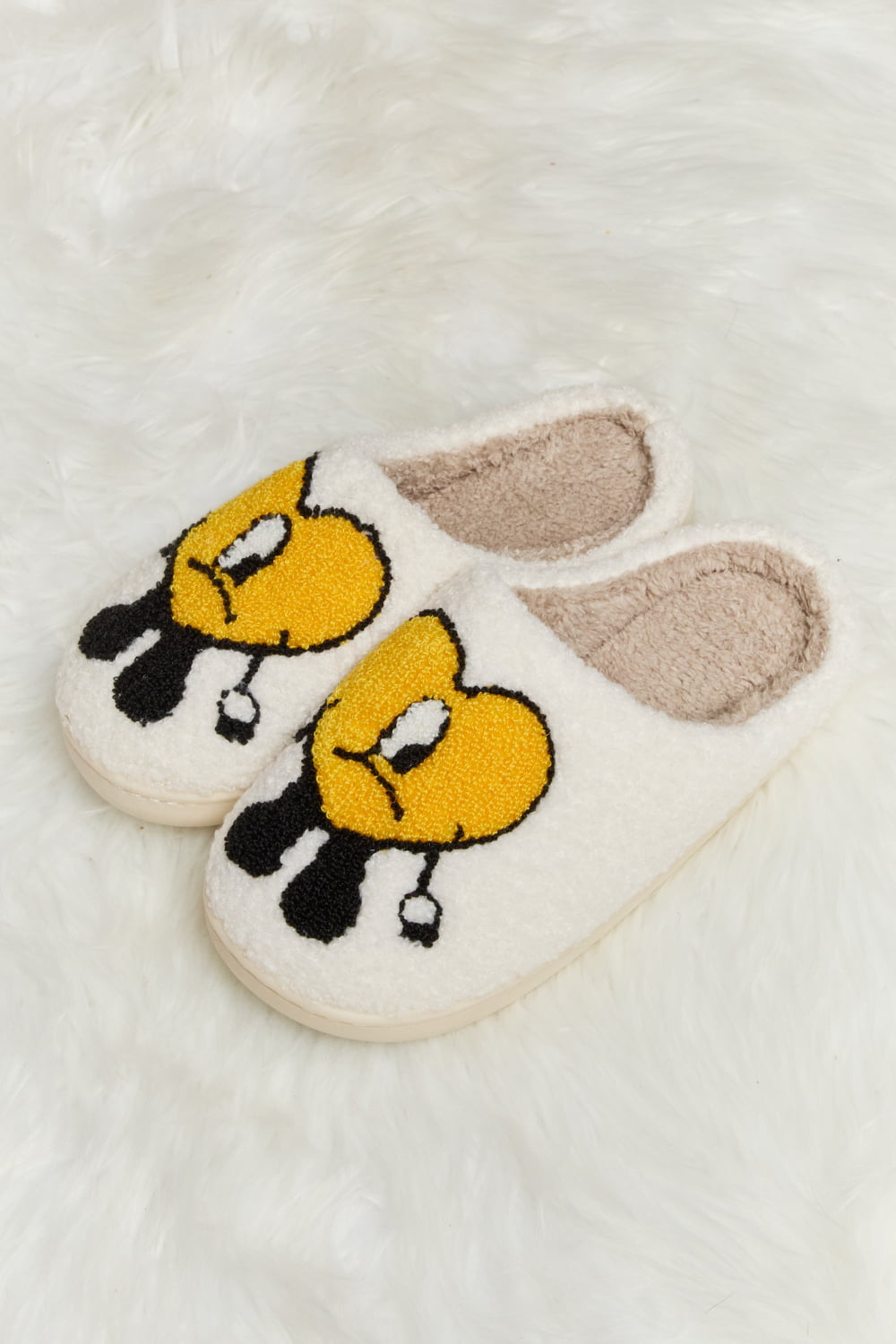 Melody Love Heart Print Plush Slippers (Color Options)