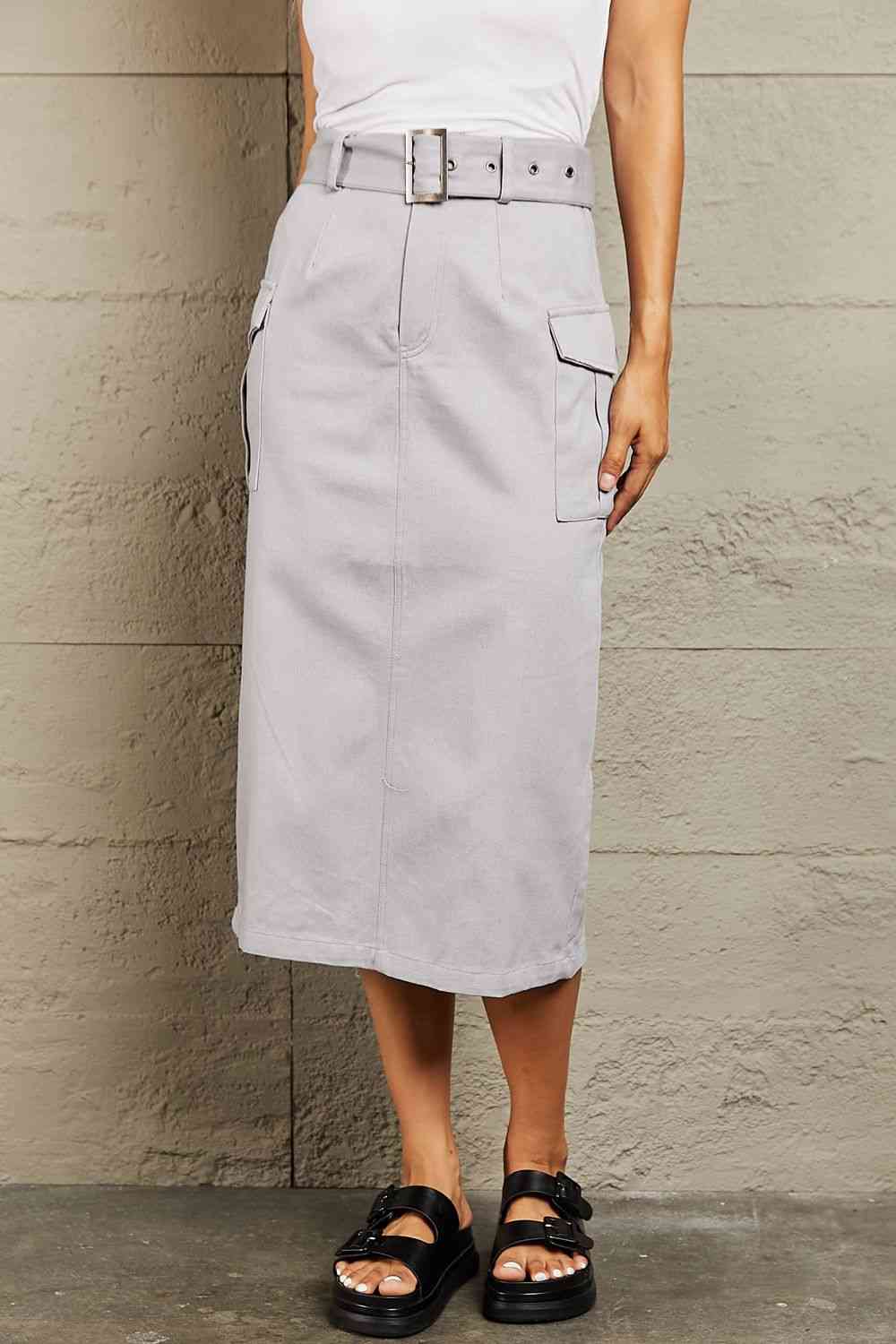 HYFVE Professional Poise Buckled Midi Skirt (S, M or L)