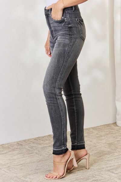 Judy Blue High Waist Tummy Control Release Hem Skinny Jeans (24w)