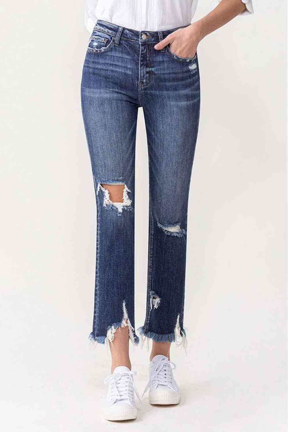 Lovervet Jackie High Rise Crop Straight Leg Jeans (28, 14w, 20w or 22w)