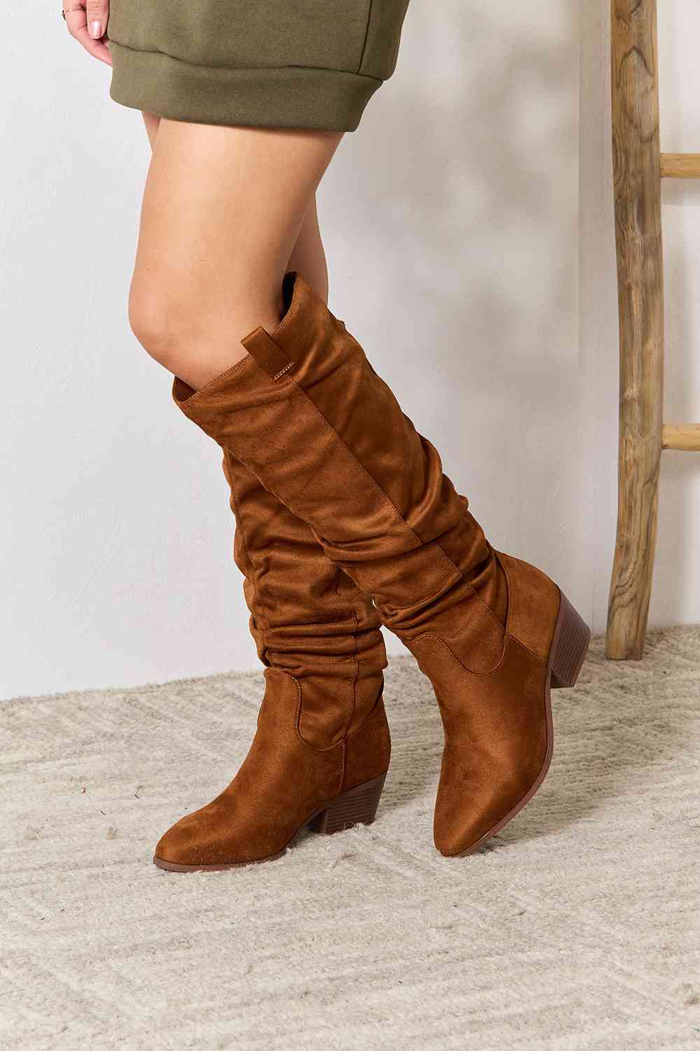 East Lion Corp Block Heel Knee High Boots (6 or 6.5)