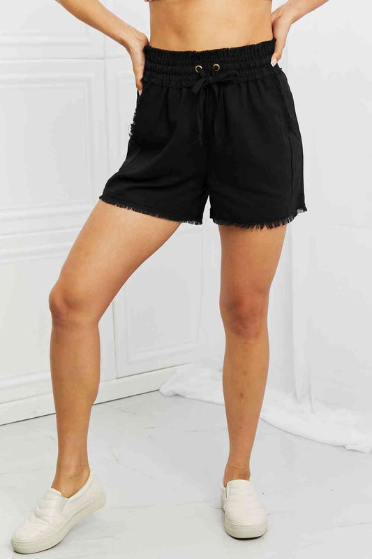 Zenana Seaside Full Size Linen Shorts (S, 2X or 3X)