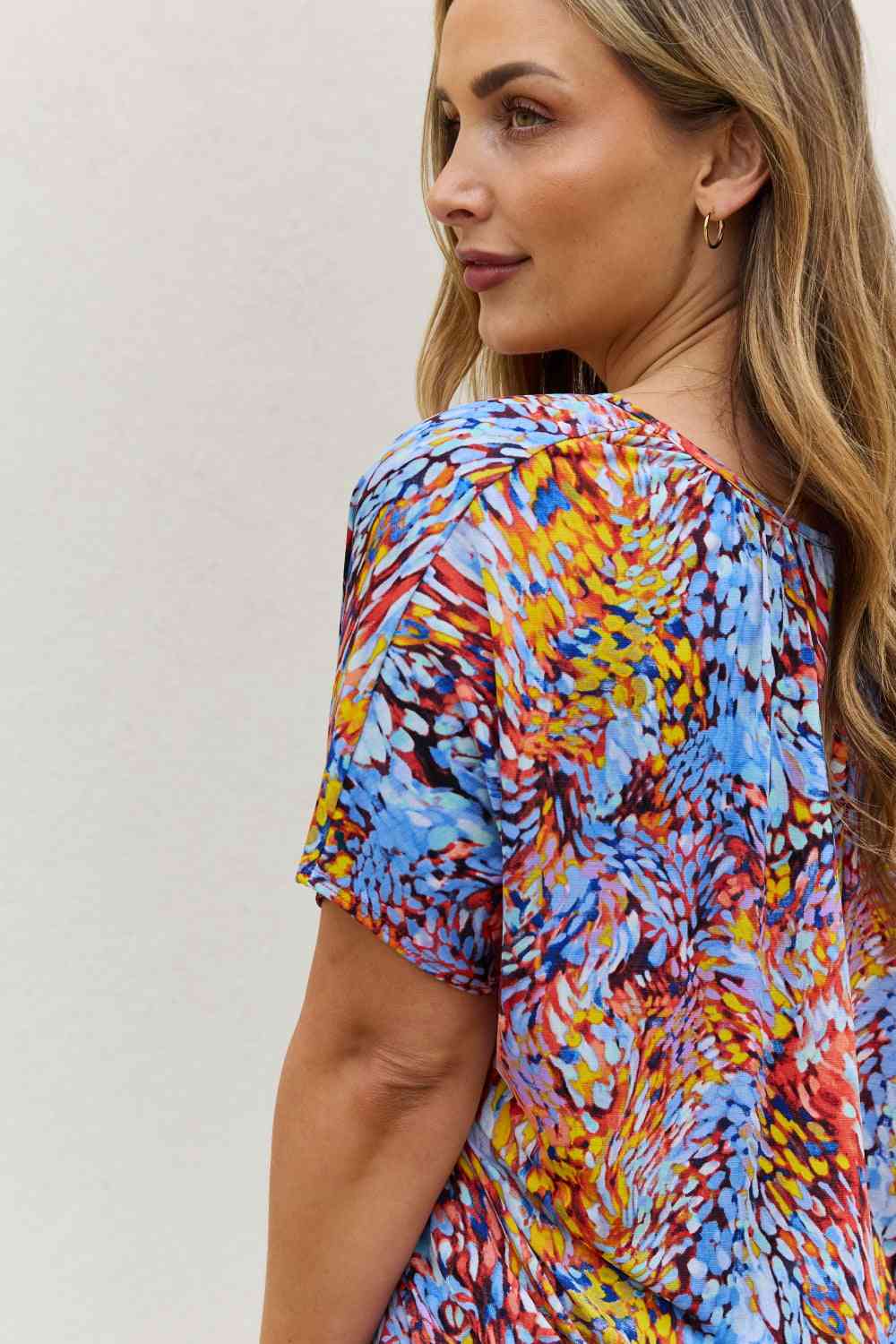 Be Stage Printed Dolman Flowy Top (S or M)