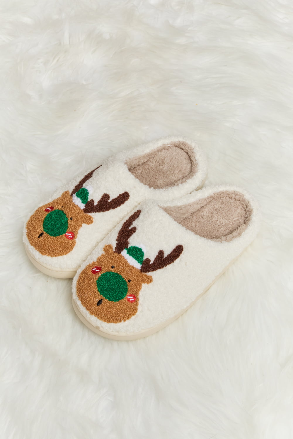 Melody Rudolph Print Plush Slide Slippers (Color Options)