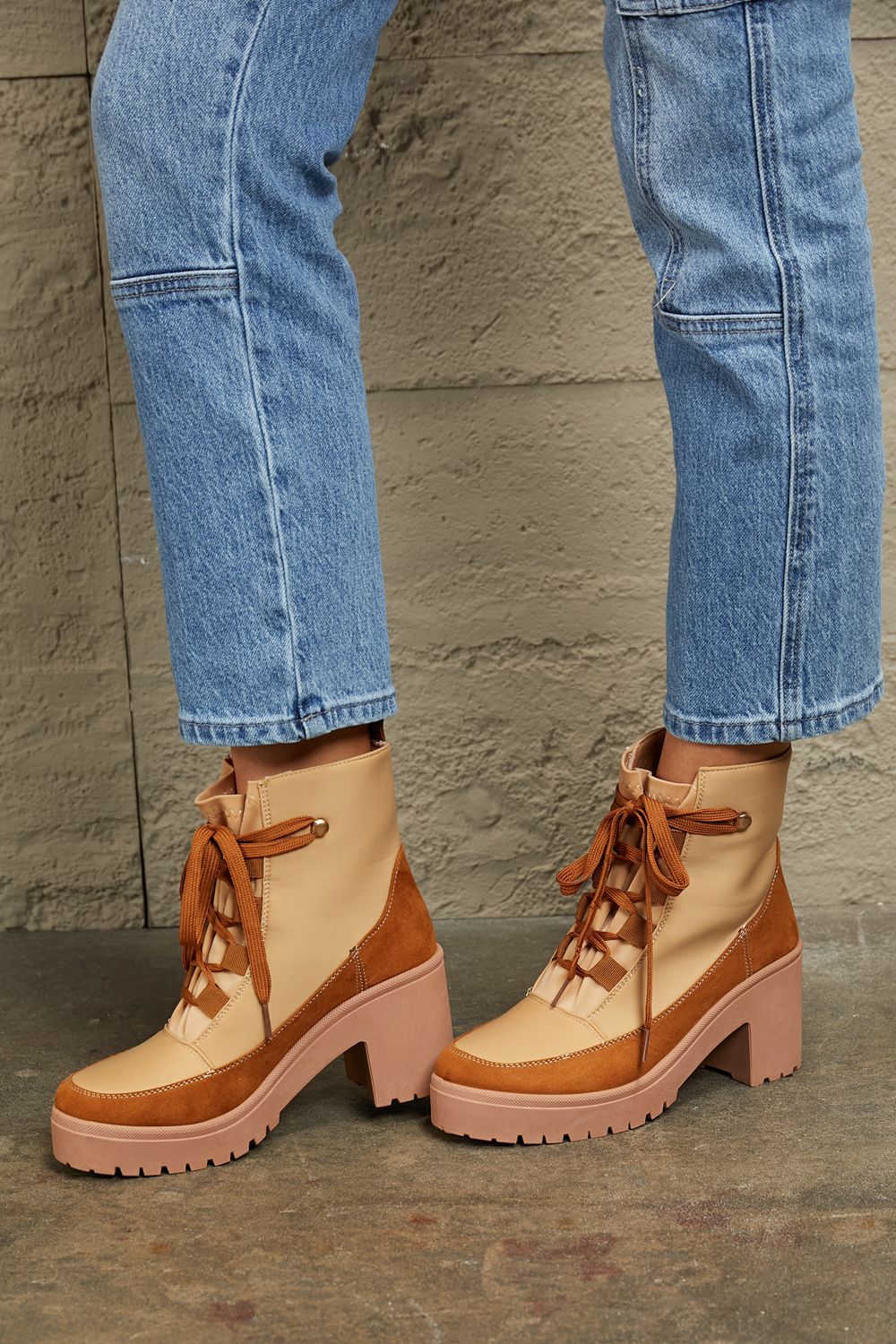 East Lion Corp Lace Up Lug Booties (6, 7 or 10)