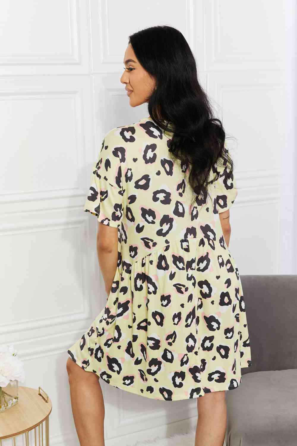 BOMBOM Take It Easy Animal Print Dress (S or XL)