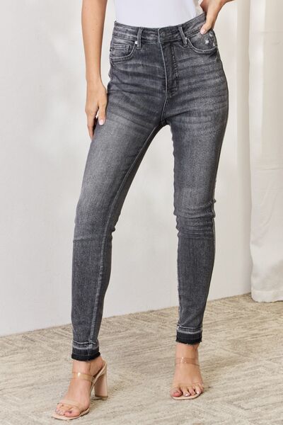 Judy Blue High Waist Tummy Control Release Hem Skinny Jeans (24w)