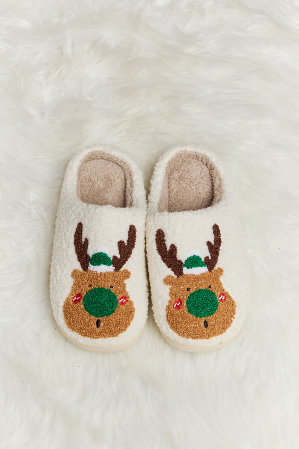 Melody Rudolph Print Plush Slide Slippers (Color Options)