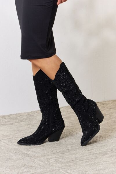 Forever Link Rhinestone Knee High Cowboy Boots (6, 6.5 or 8.5)