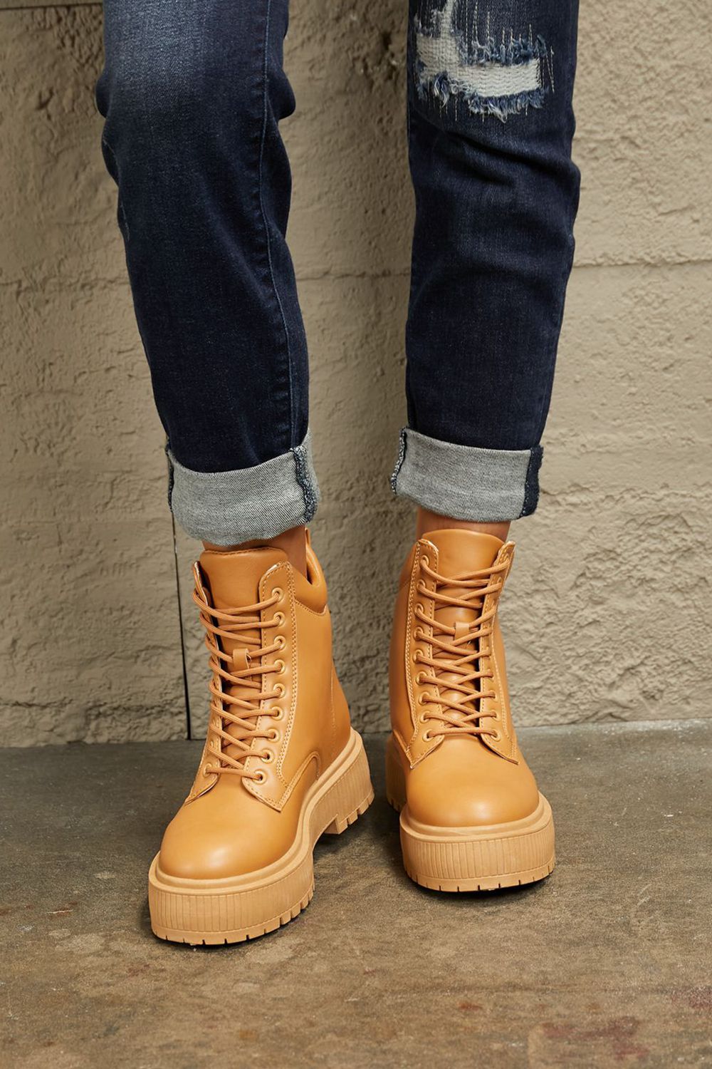 East Lion Corp Platform Combat Boots (6, 7, 8 or 10)