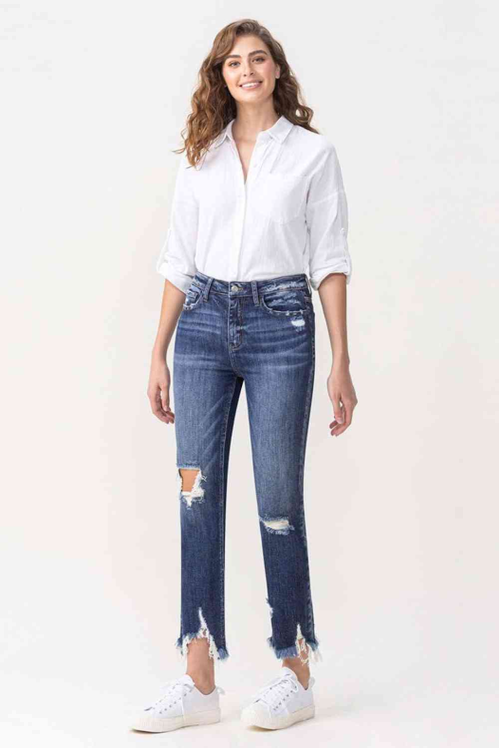 Lovervet Jackie High Rise Crop Straight Leg Jeans (28, 14w, 20w or 22w)