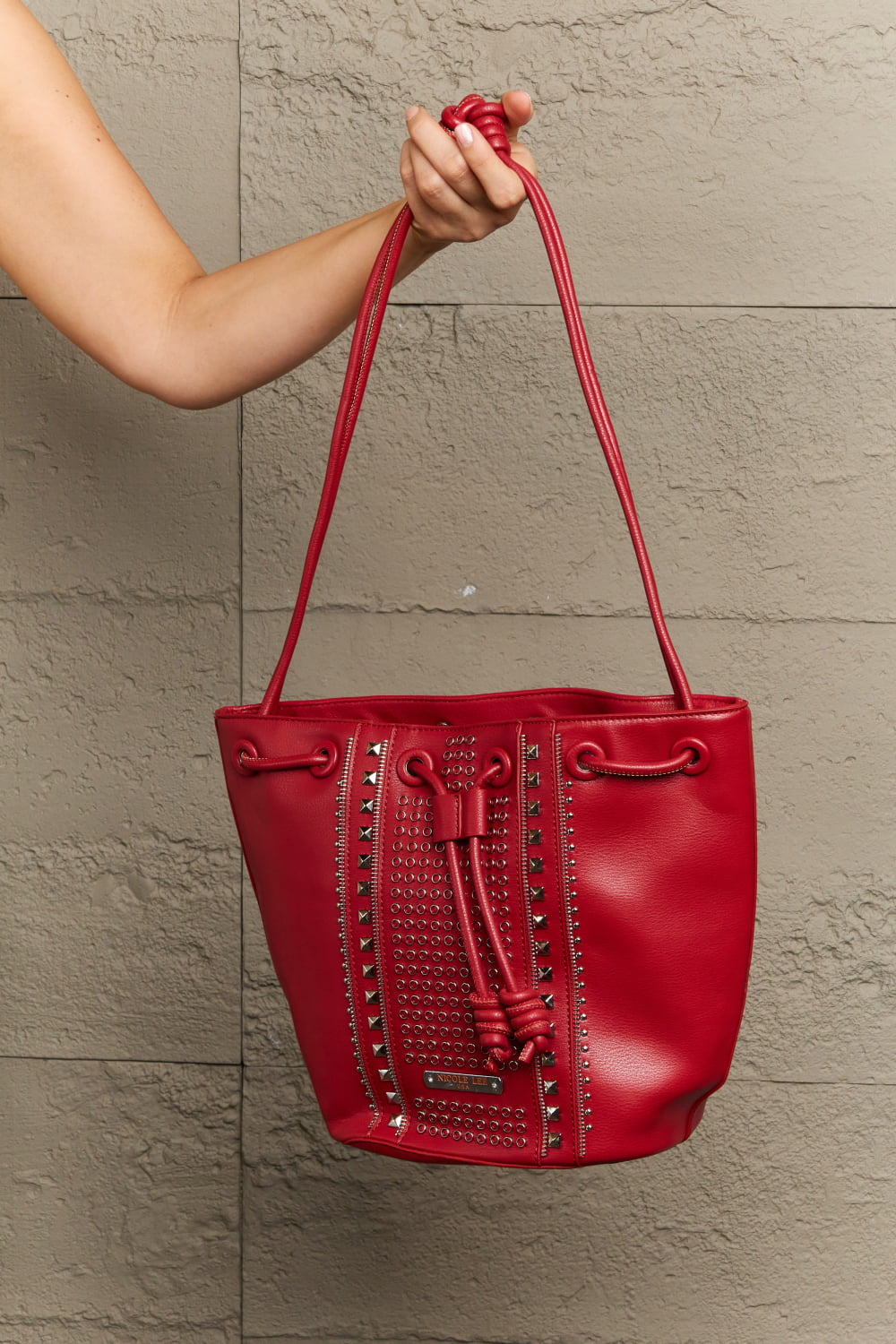 Nicole Lee USA Amy Studded Bucket Bag (Color Options)