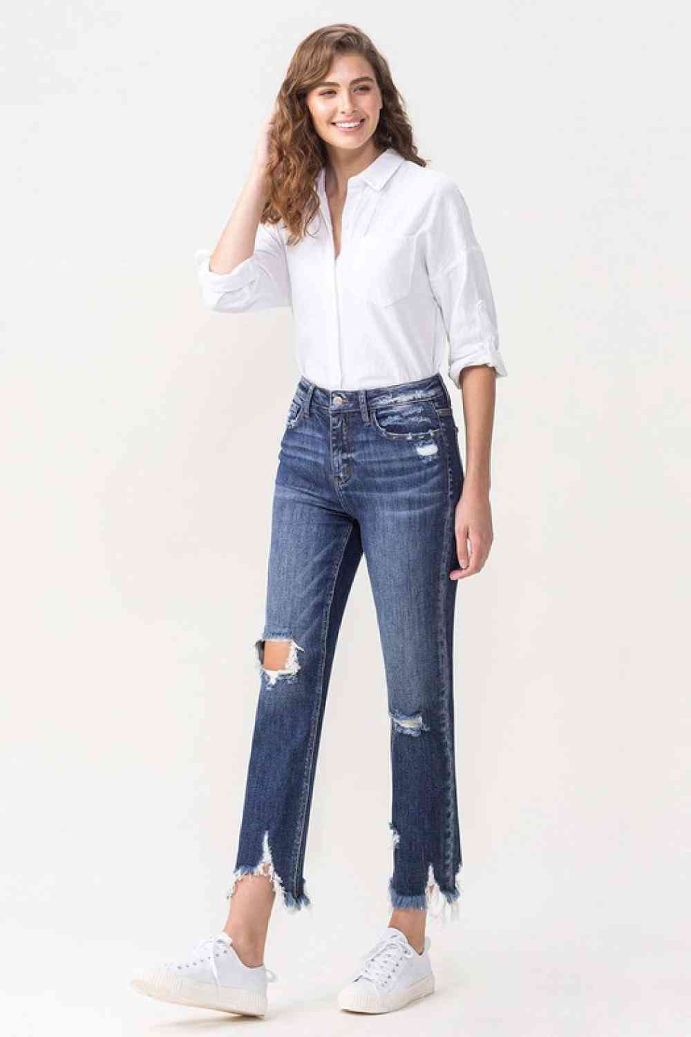 Lovervet Jackie High Rise Crop Straight Leg Jeans (28, 14w, 20w or 22w)