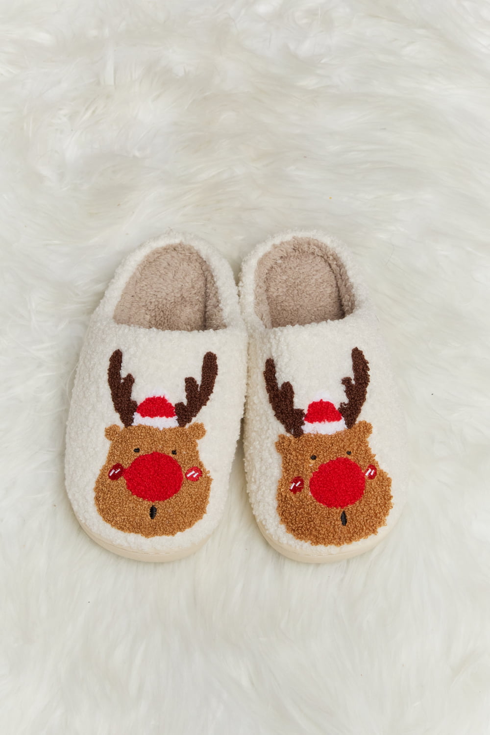 Melody Rudolph Print Plush Slide Slippers (Color Options)