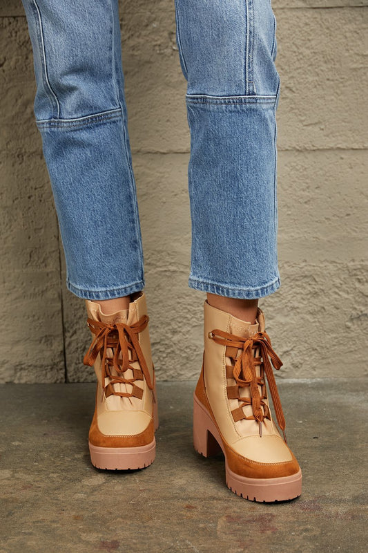 East Lion Corp Lace Up Lug Booties (6, 7 or 10)