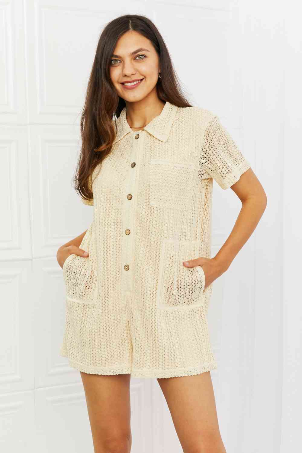 HEYSON Ready For The Day Crochet Romper (L-3x)