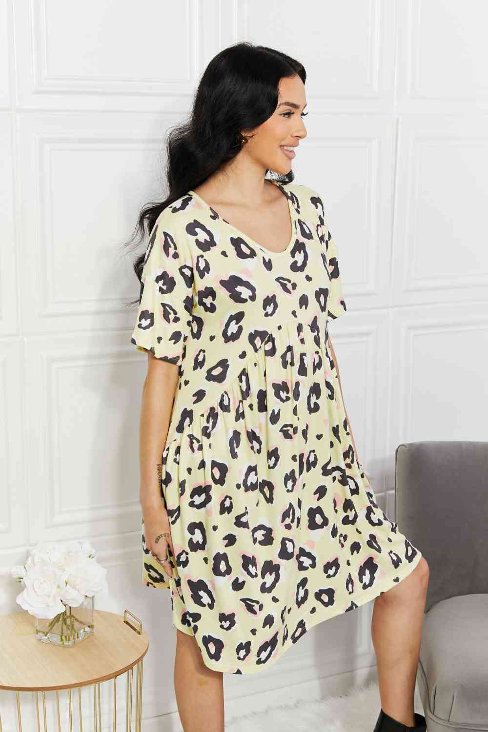 BOMBOM Take It Easy Animal Print Dress (S or XL)