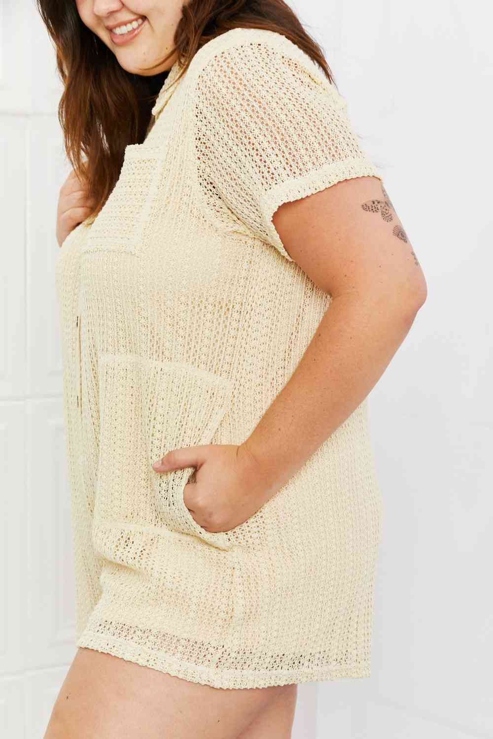 HEYSON Ready For The Day Crochet Romper (L-3x)