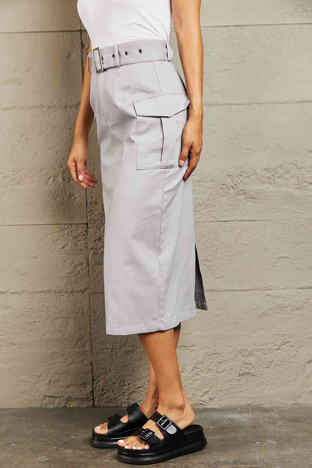 HYFVE Professional Poise Buckled Midi Skirt (S, M or L)