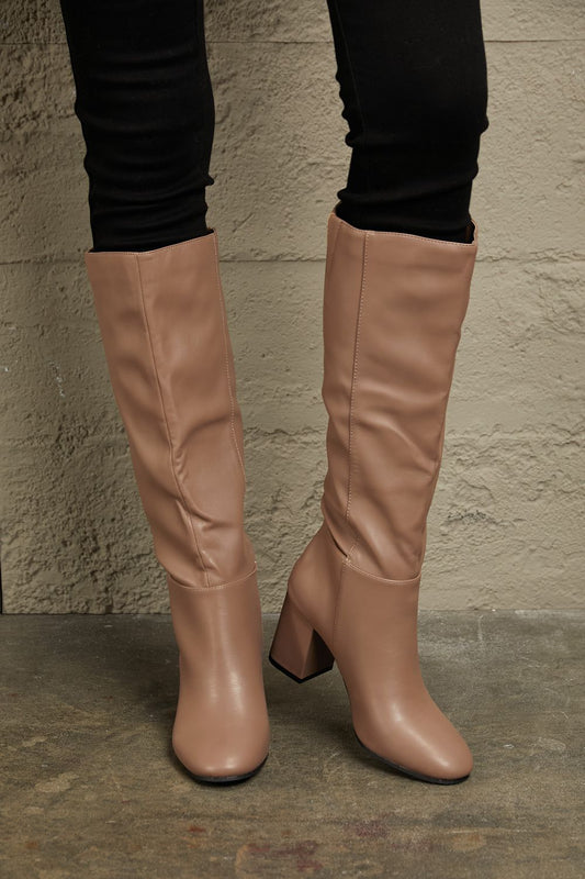 East Lion Corp Block Heel Knee High Boots (8.5, 9 or 10)