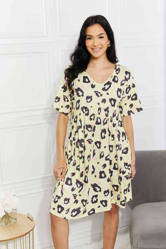 BOMBOM Take It Easy Animal Print Dress (S or XL)