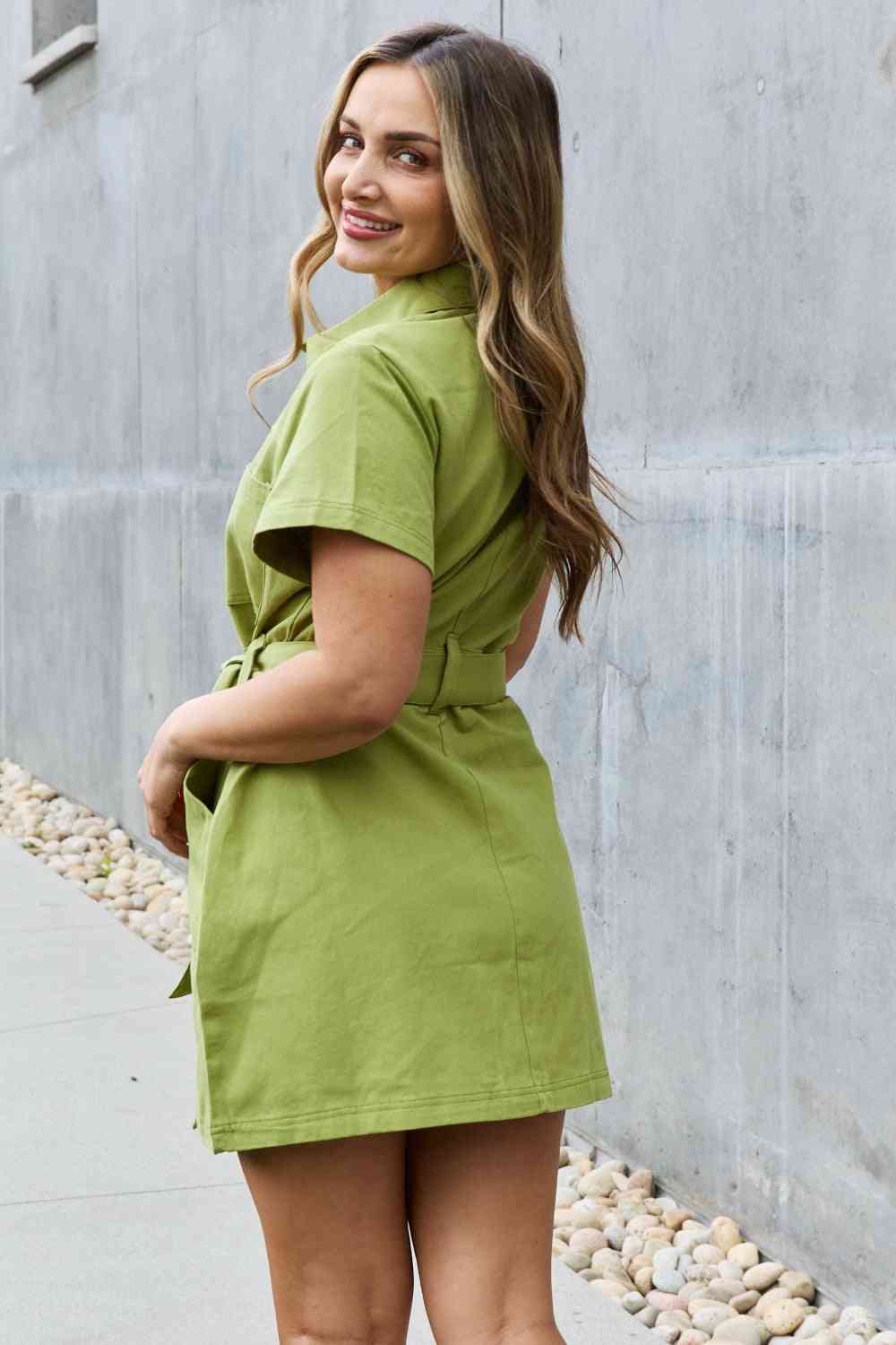 Jade By Jane Stick With Me Full Size Button Down Dress (S, M, 2X or 3X)