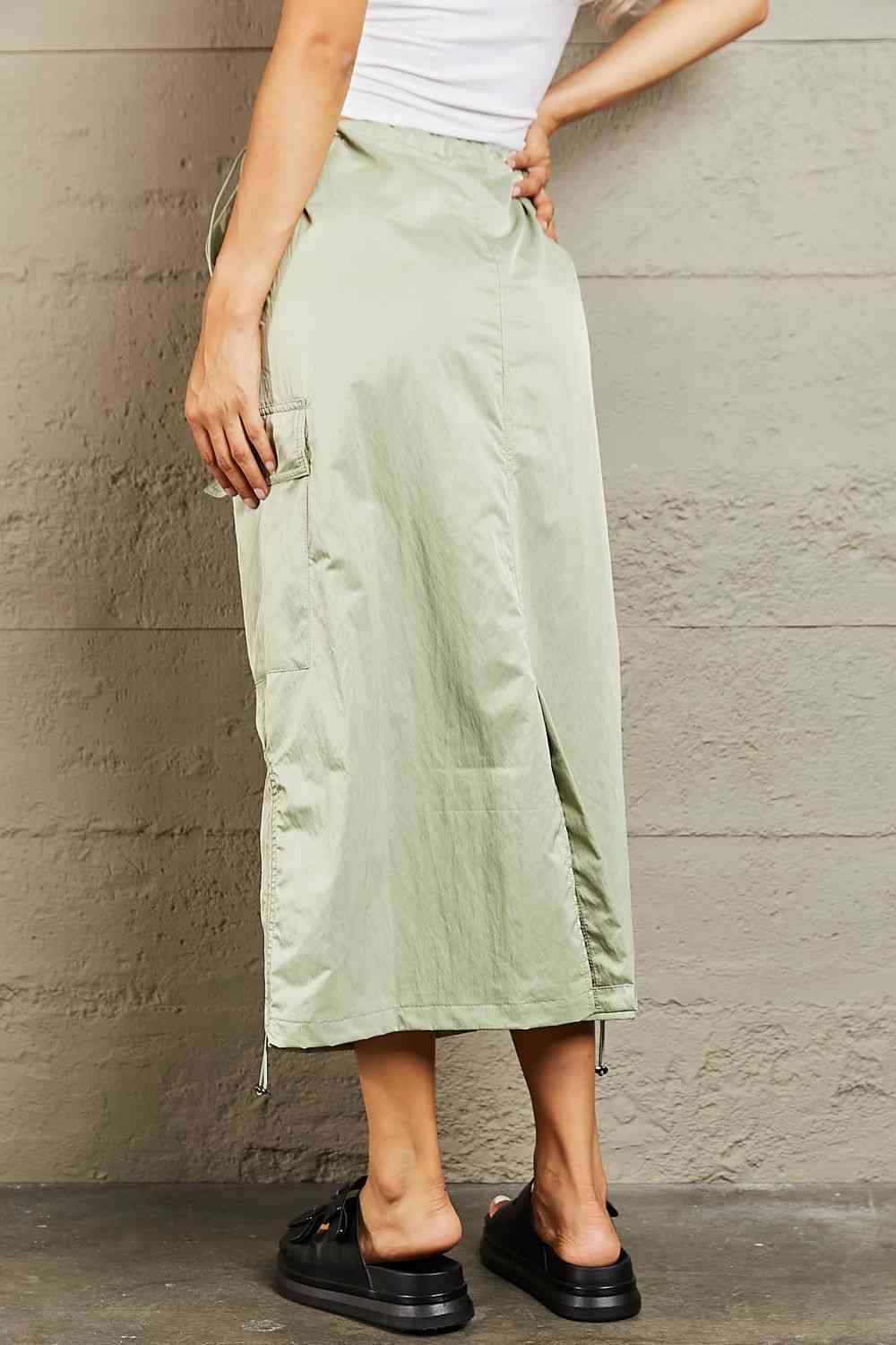 HYFVE Just In Time High Waisted Cargo Midi Skirt (S, M or L)