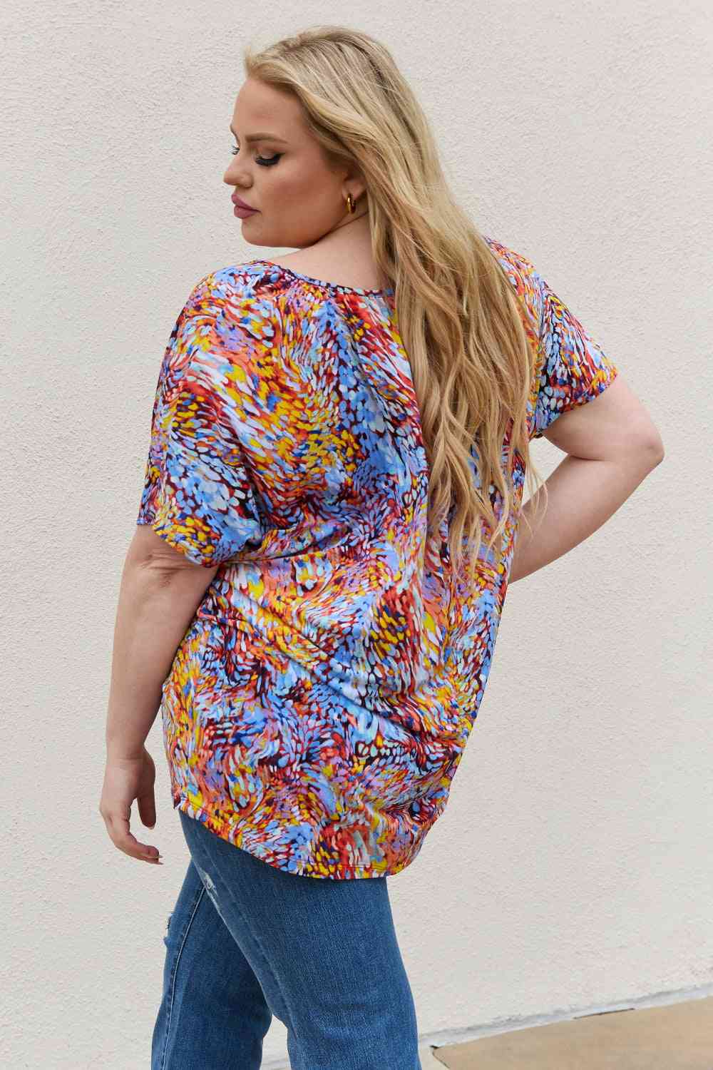 Be Stage Printed Dolman Flowy Top (S or M)