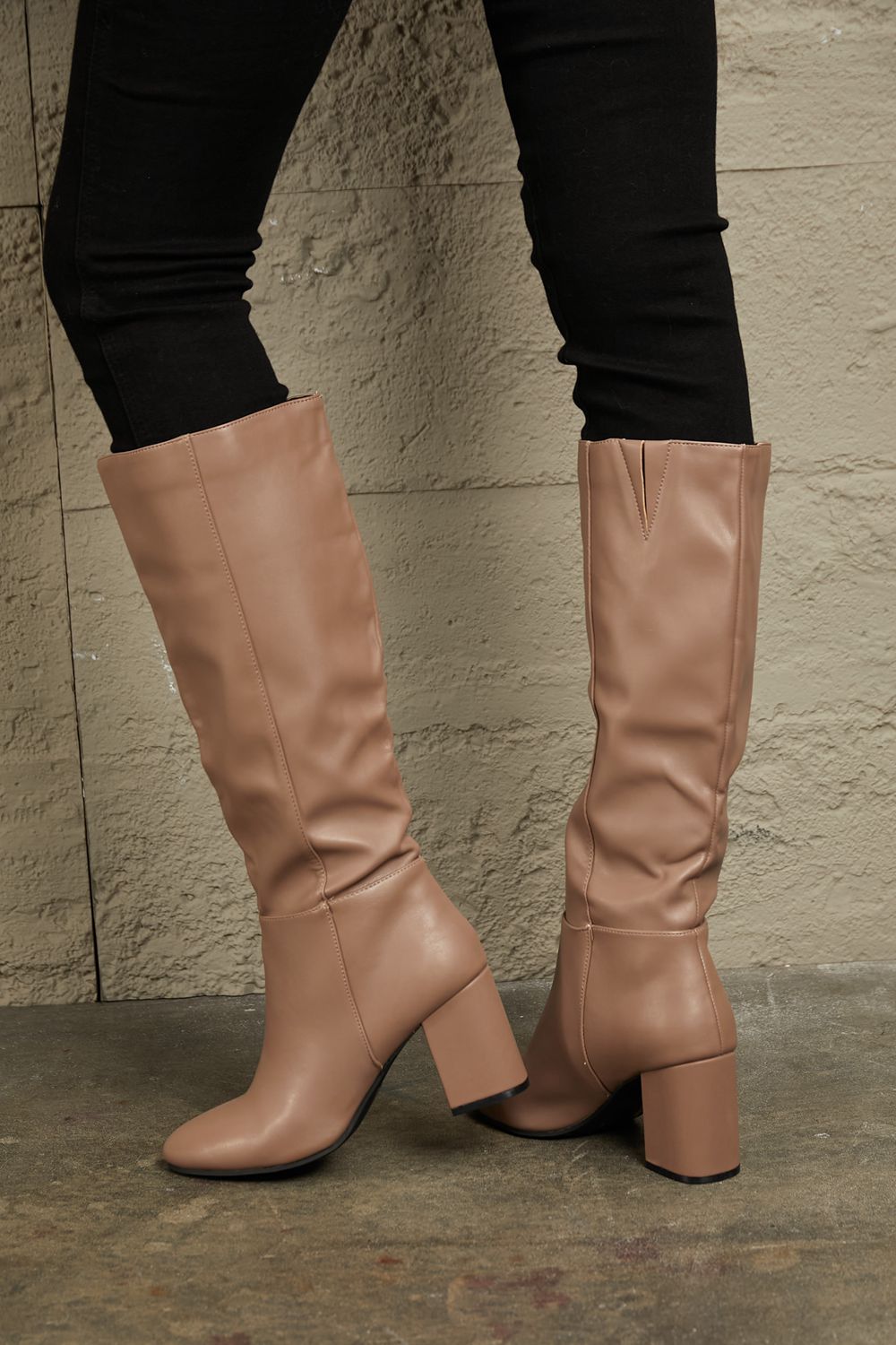 East Lion Corp Block Heel Knee High Boots (8.5, 9 or 10)