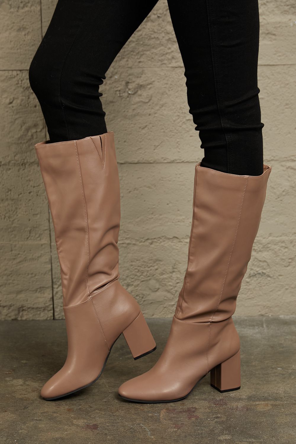 East Lion Corp Block Heel Knee High Boots (8.5, 9 or 10)