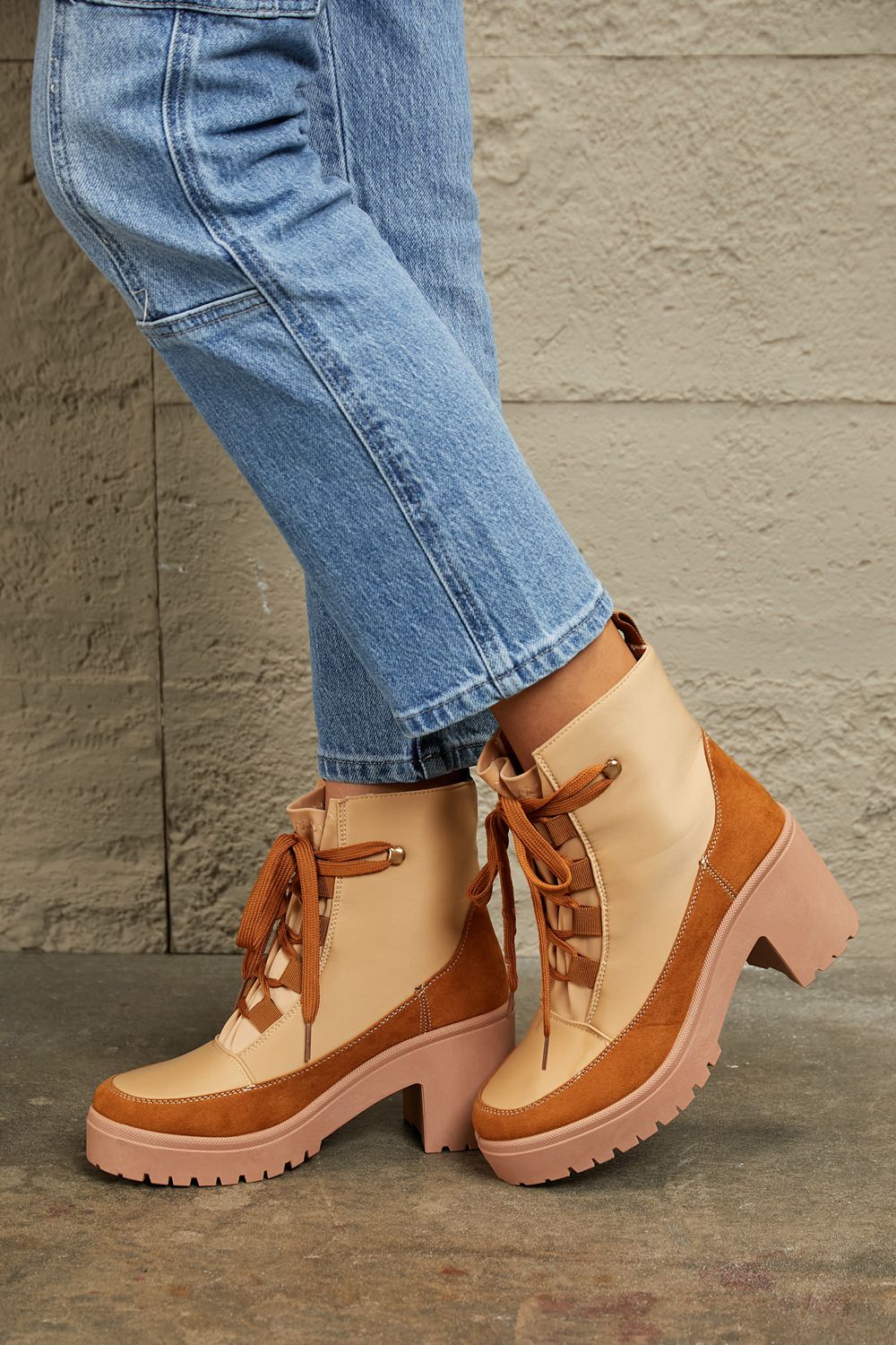 East Lion Corp Lace Up Lug Booties (6, 7 or 10)