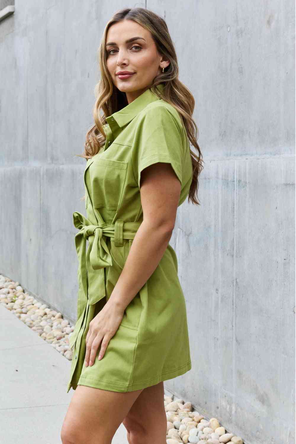 Jade By Jane Stick With Me Full Size Button Down Dress (S, M, 2X or 3X)