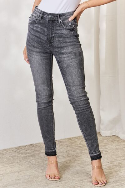 Judy Blue High Waist Tummy Control Release Hem Skinny Jeans (24w)